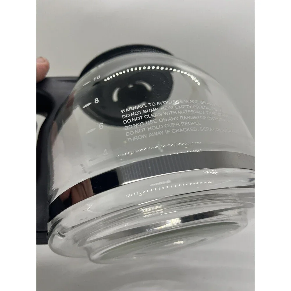 Mr. Coffee 12 Cup Replacement Decanter Carafe Clear Black